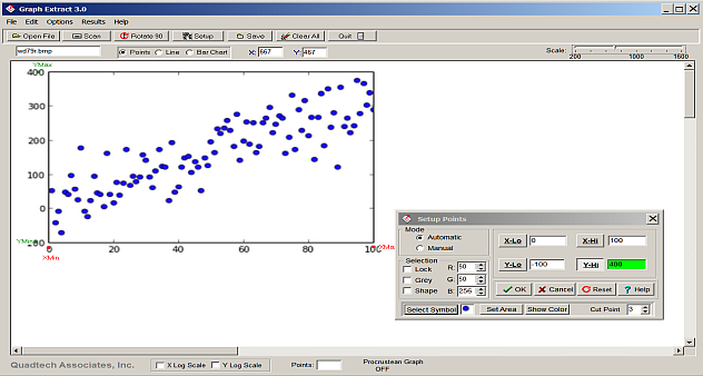 Screenshot of GraphExtract program